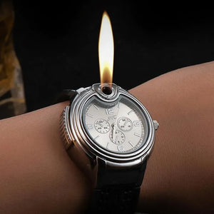 Creative watch inflatable lighter metal multifunctional