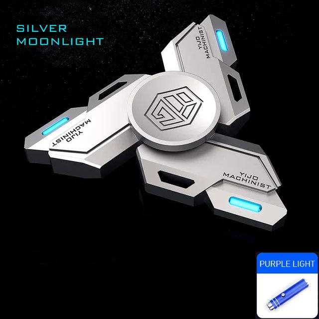 Fidget Spinner Metal Alloy Luminous Long Lasting Fingertip Gyro EDC